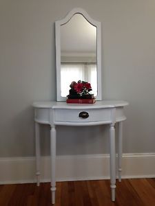 Refinished hall/ entry table with mirror