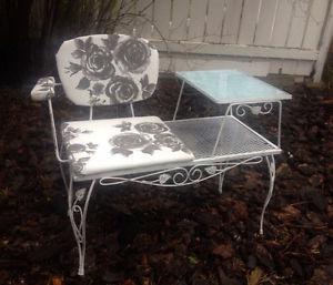 Shabby Chic Vintage Telephone table/Gossip bench