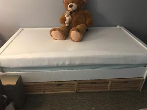 Twin size bed with 2 mattress -pick up only