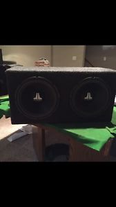 Two 12" JL Audio subs with Phoenix Gold Amp and sub box