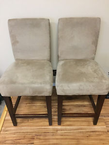 Two bar height chairs
