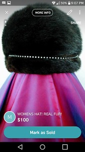 Women hats, real fur