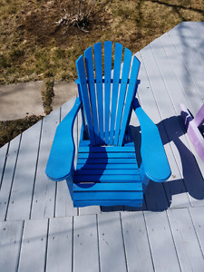Wooden Adirondack chairs