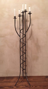 Wrought Iron 6 Candle Holder Stand