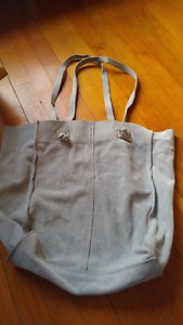 Zara Grey Suede Oversized Bag - Never Used