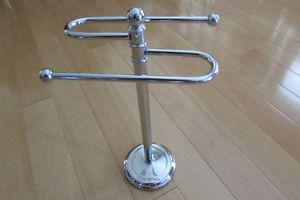 double chrome finger-towel holder