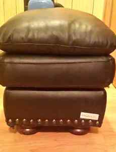genuine leather ottoman/footstool