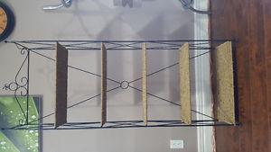 wire frame wicker shelf unit