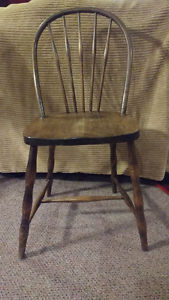 3 antique bow back chairs