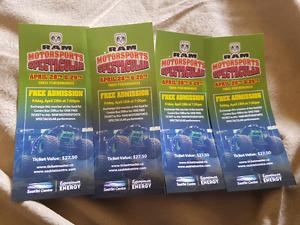 4 Monster Truck Tickets for sale