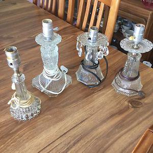 Antique crystal lamps