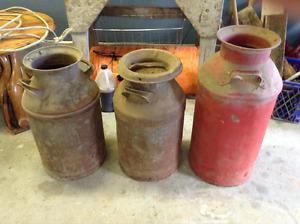 Antique milk cans $ for all three