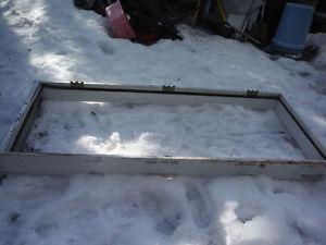 As is. 32" exterior door frame with threshold. Suitable for