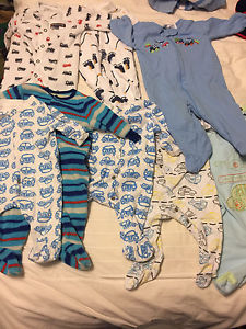 Baby boy sleepers size 0-3 months