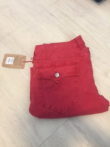 Brand New Red Pair Of Mens Religion Jeans Size 36