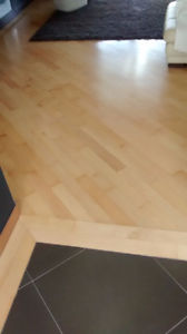 Engineered Flooring Maple/Birch. Approximately 450 sq/ft
