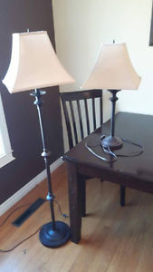Floor and table lamp set