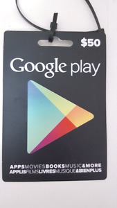 Google play giftcard value of $50
