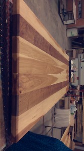 Hickory and cherry hardwood table top.