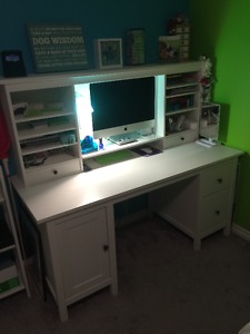 Ikea Hemnes White Wood Desk
