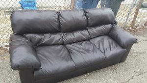 Large faux leather couche