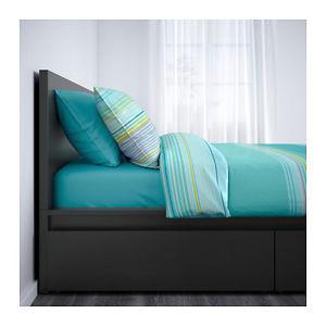 MALM high bed frame with storage (double)