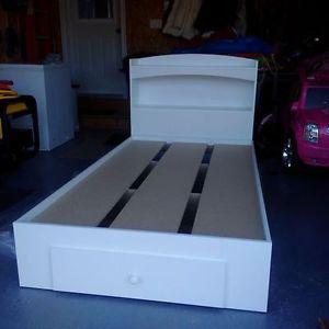 Mates bed with bookshelf and storage drawer
