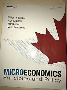 Microeconomics Principles and Policy Textbook
