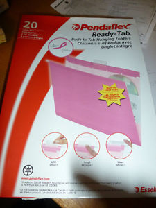 NEW Pendaflex Ready Tab Pink Hanging Files
