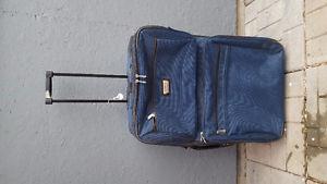Navy blue suitcase
