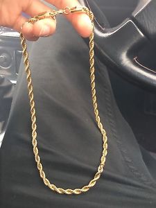 Plated 18 Kt Gold Chain Necklace