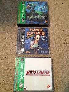 Ps1 Games Tomb Raider 3, Metal Gear Solid, Syphon Filter 2