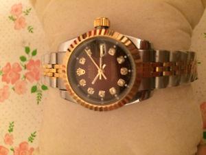 Rose gold woman's Rolex watch