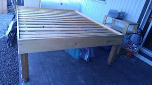 Solid wood Queen bed frame