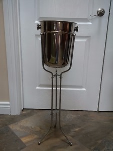 Stainless Steel Wine Bucket with Stand, unused, no scratches