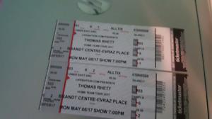 Two Thomas rhett tickets for the May 8th concert