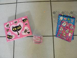 Various Hello Kitty, Bratz, and Valentine stuff