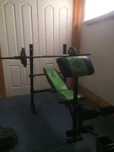 Weight bench and weights