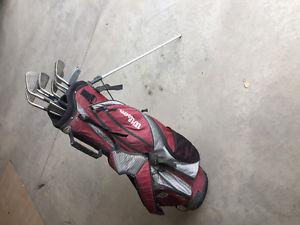 Wilson golf clubs and bag