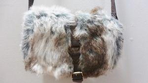 Women's Brown Faux Fur Purse - Winter Purse