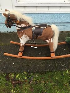 Wood and fabric Rockinghorse and excellent clean condition