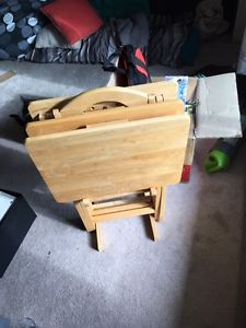 Wooden Folding TV Tables