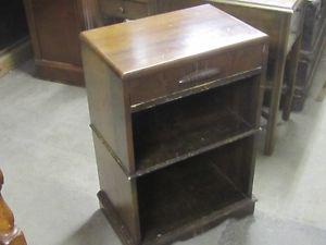s WALNUT 2 SECTION ONE DRAWER BOOKCASE LAMP TABLE $