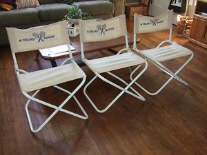 3 European made child size camper chairs