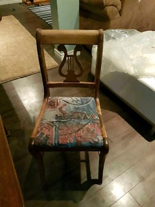 4 antique numbered chairs 75 each