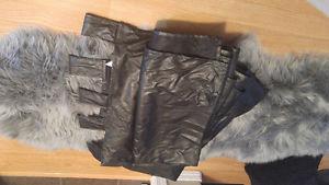 5 piece leather blackout curtains $40 set