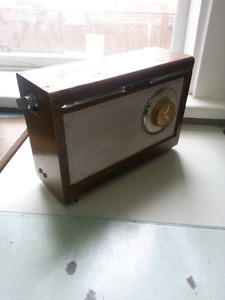 Antique holiday wood radio
