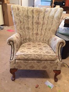 Antique wing back chair