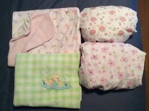 Baby blankets and crib sheets