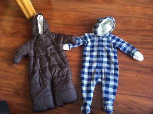 Baby snowsuits size